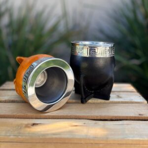Mate Imperial Deluxe Cuero Virola E Interior Acero Inoxidable + Envío Gratis