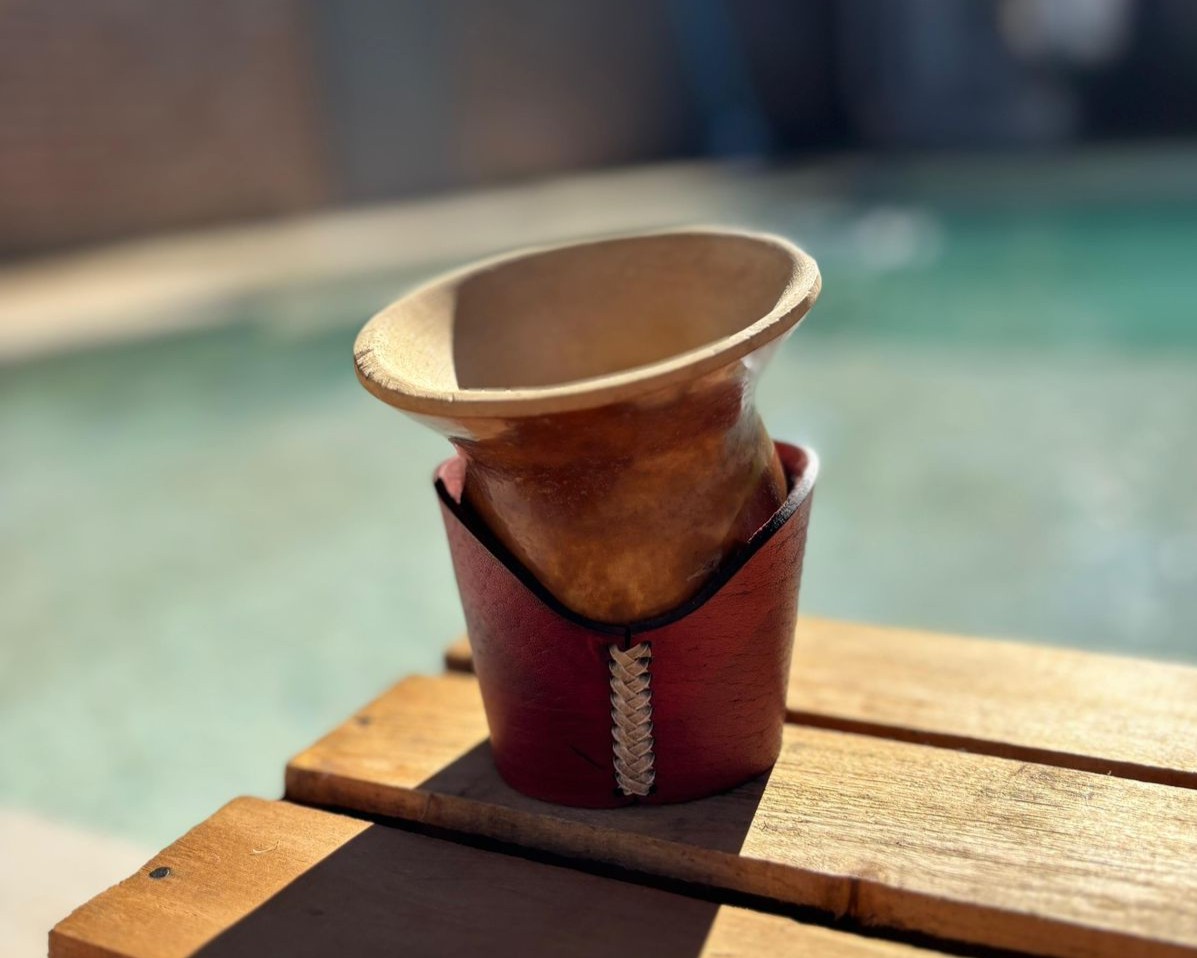 Mate Criollo Con Posa De Cuero + Envío Gratis