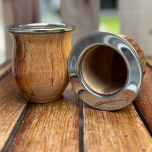 Mate Camionero Algarrobo Acero Inox Laqueado + Envío Gratis