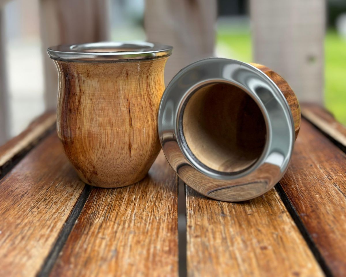 Mate Camionero Algarrobo Acero Inox Laqueado + Envío Gratis