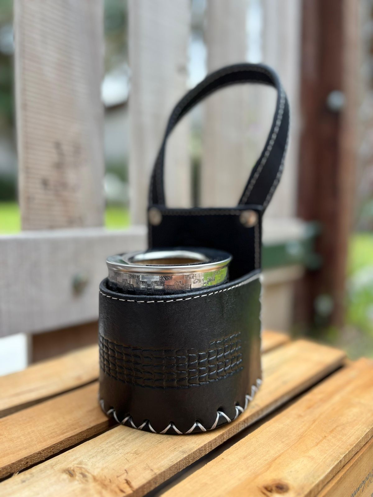 Porta Mate 100% Cuero Vacuno Cosido Y Reforzado + Envío Gratis - Image 2