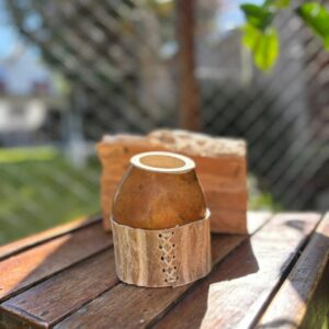 Mate Criollo Coquito Con Base De Cuero + Envío Gratis