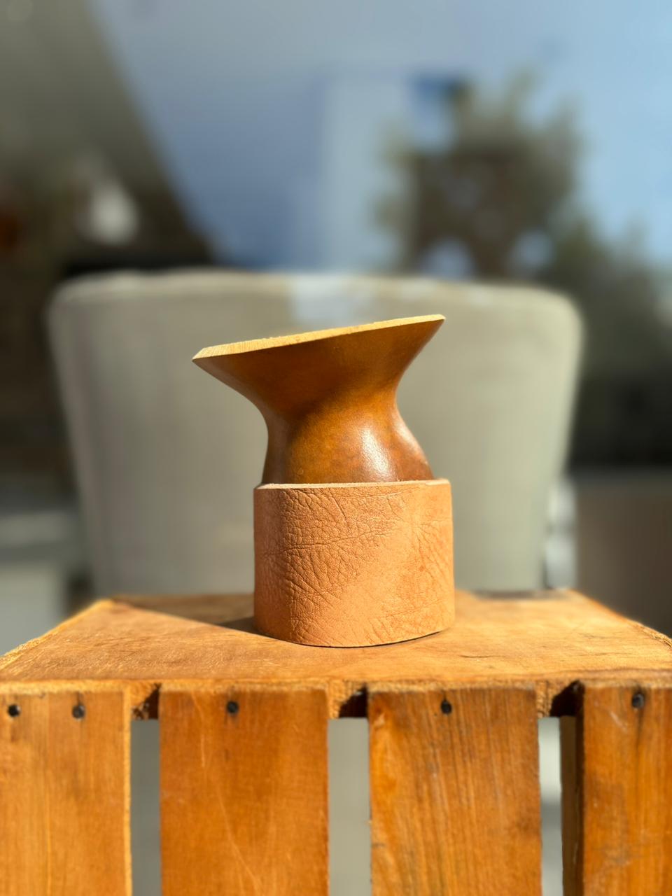 Mate Criollo Con Base De Cuero Entre Mates + Envío Gratis