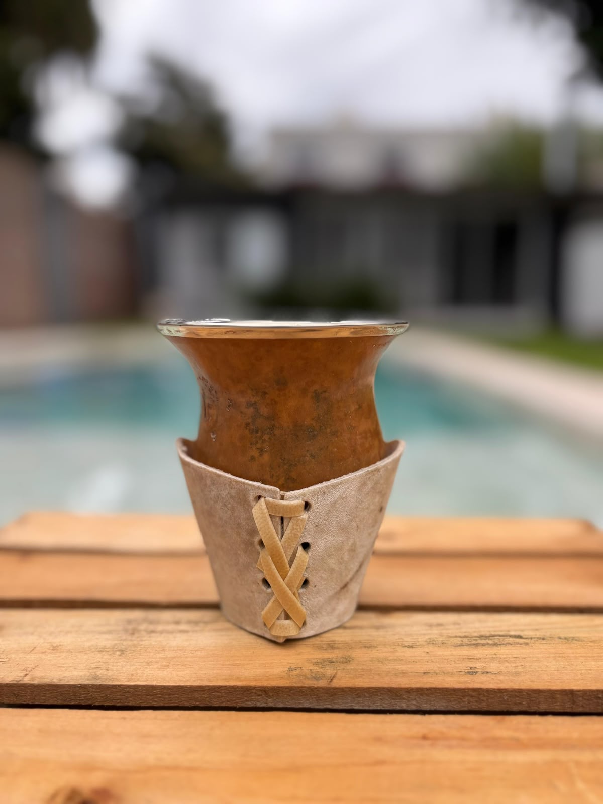 Mate Criollo Virola Alpaca Con Posa De Cuero + Envío Gratis - Image 4