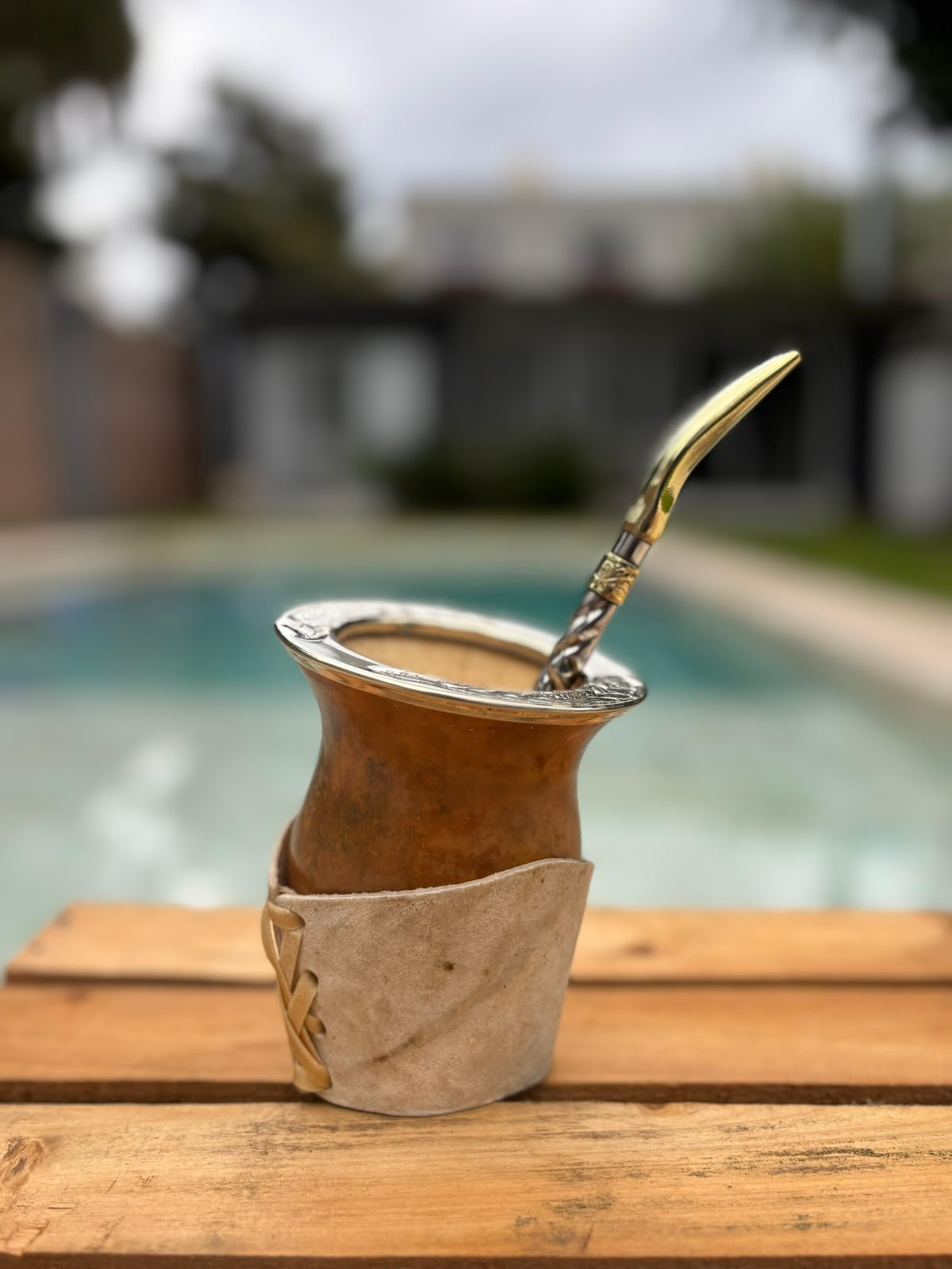 Mate Criollo Virola Alpaca Con Posa De Cuero + Envío Gratis - Image 2