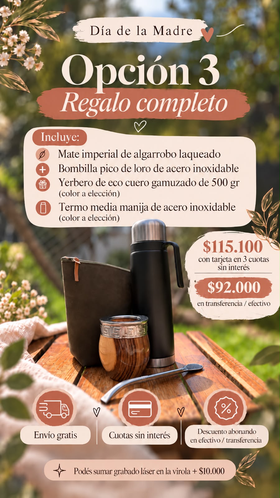 Opción 3 (Regalo Completo) + Envío Gratis
